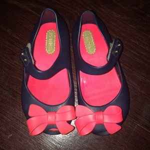Mini Melissa navy and pink shoes - size 7t